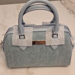 SOLD!!! NWT Kate Spade Light Blue Denim Studded Dolly Duffel